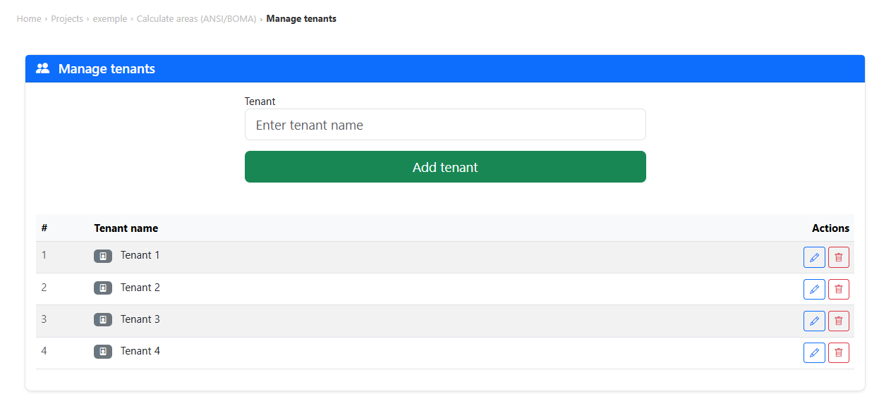 Tenant management